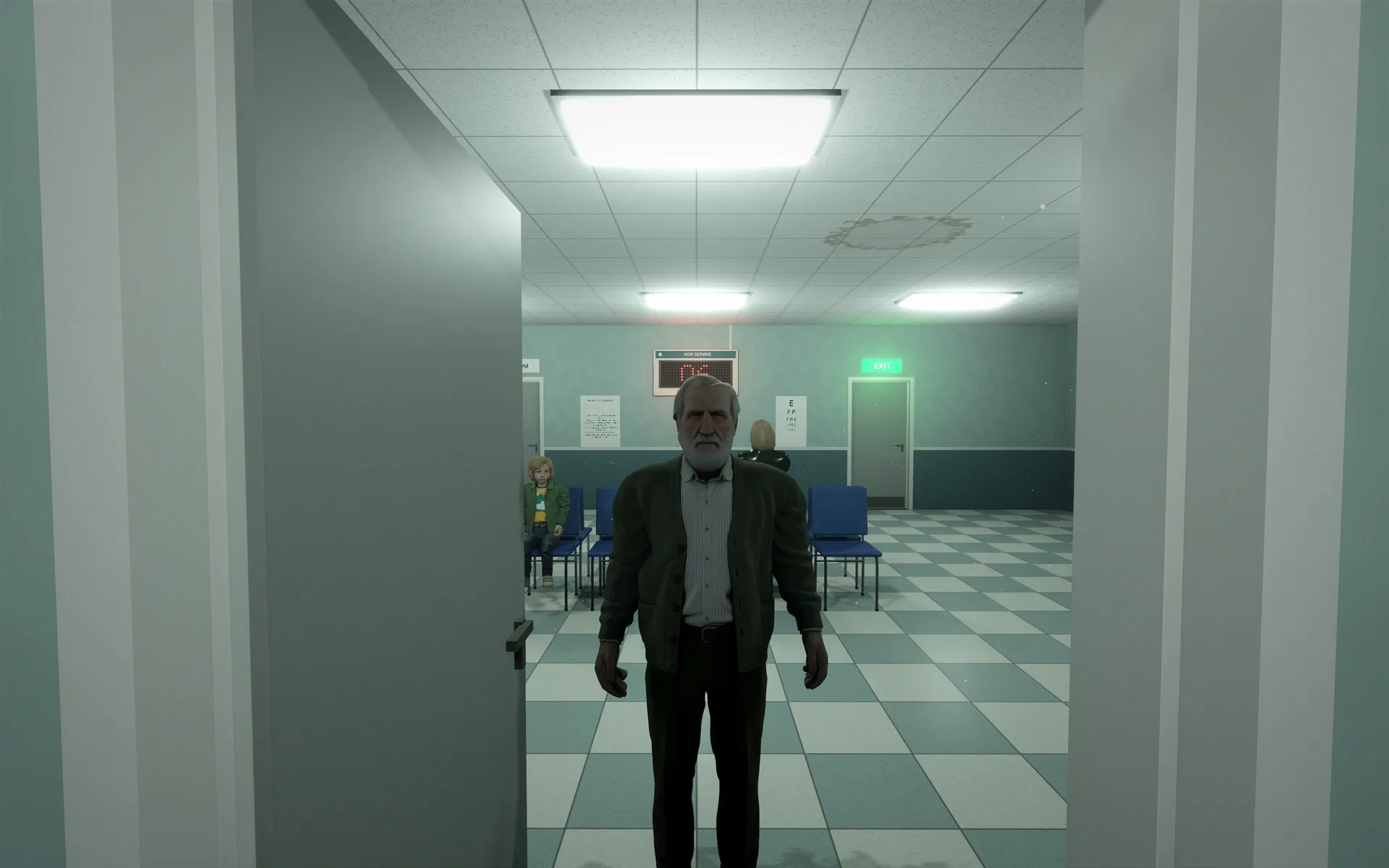 A figure standing in a doorway